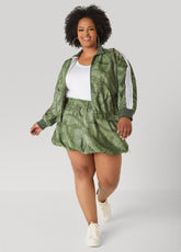 Camo Print Bubble Skort Olive | Ashley Stewart