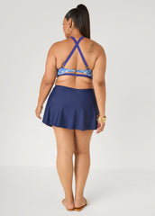 Layered Swim Skirt Navy | Ashley Stewart