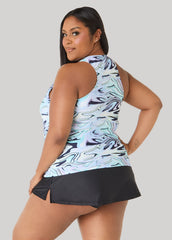 Swirl Print Tankini Set Multi | Ashley Stewart