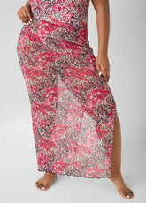 Leopard And Floral Print Cover Up Multi | Ashley Stewart