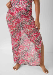 Leopard And Floral Print Cover Up Multi | Ashley Stewart