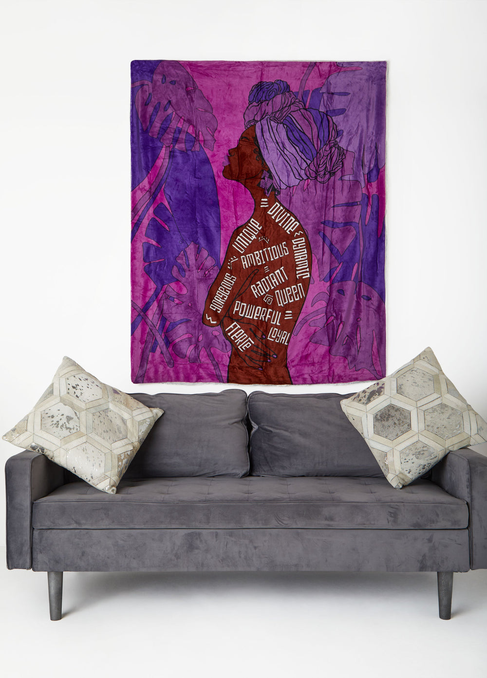 Pardon My Fro™ Muse Blanket Purple | Ashley Stewart