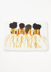 Pardon My Fro™ Royal Bath Mat White | Ashley Stewart