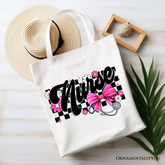 Nurse Canvas Tote Bag White | Ashley Stewart