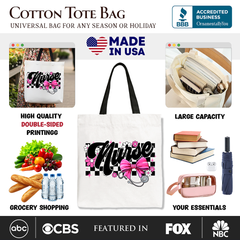 Nurse Canvas Tote Bag White | Ashley Stewart