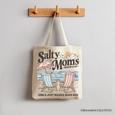 Salty Moms Beach Club Tote Bag Beige | Ashley Stewart