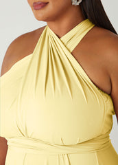 Multi Way Convertible Dress Light/Pastel Yellow | Ashley Stewart
