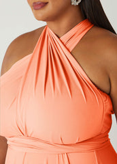 Maxi Convertible Dress Orange | Ashley Stewart