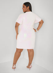 Birthday Queen Sequin Dress White | Ashley Stewart