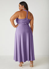 Multi Way Convertible Maxi Dress Light Pastel Purple | Ashley Stewart