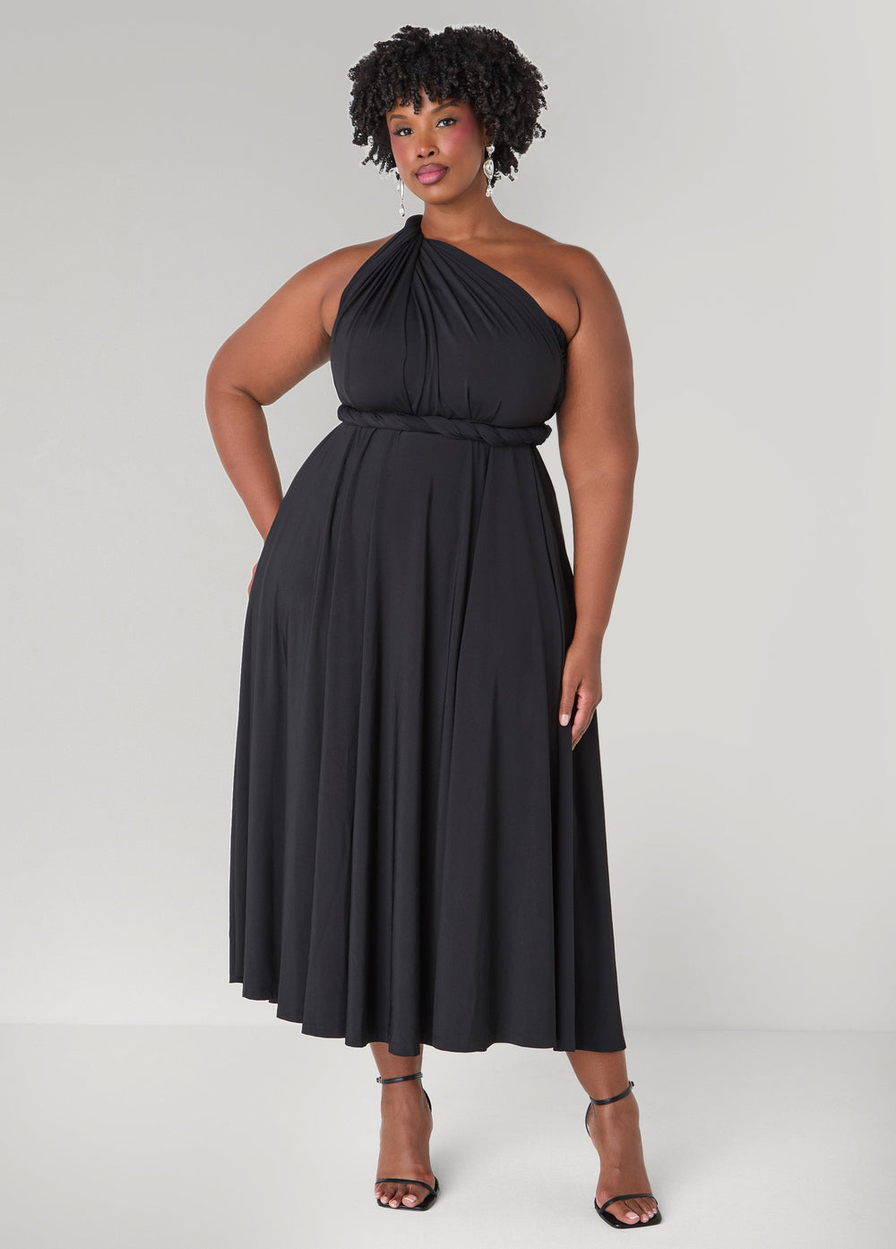 Convertible Maxi Dress Black | Ashley Stewart