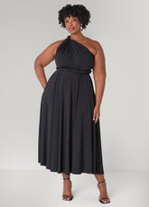 Convertible Maxi Dress Black | Ashley Stewart