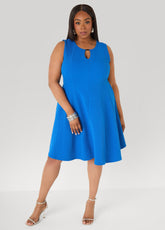 Embellished A Line Dress Victoria Blue | Ashley Stewart