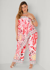Layered Floral Jumpsuit Multi | Ashley Stewart
