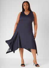 Denim Handkerchief Dress Denim | Ashley Stewart