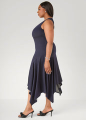 Denim Handkerchief Dress Denim | Ashley Stewart