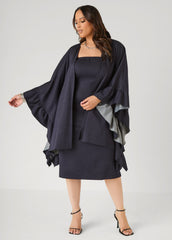 Denim Midi Tube Dress Denim | Ashley Stewart