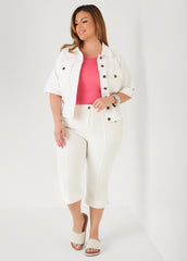 The Basic Jersey Crewneck Tee Calypso Coral | Ashley Stewart