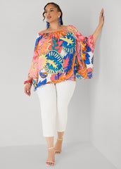 Off The Shoulder Floral Blouse Multi | Ashley Stewart