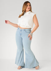 Seam Detailed Flared Jeans Vintage | Ashley Stewart