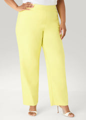 Millennium Straight Leg Trousers Canary Yellow | Ashley Stewart