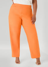 Millennium Mid Rise Trousers Persimmon Orange | Ashley Stewart