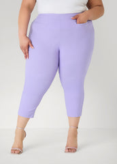 Millennium Mid Rise Capris Violet Tulip | Ashley Stewart