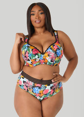 Tropical Full Coverage Butterfly Bra Multi | Ashley Stewart