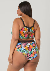 Tropical Sheer Waist Briefs Multi | Ashley Stewart