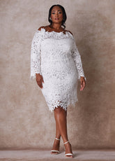 The Skye Lace Sheath Dress Bridal Rose | Ashley Stewart