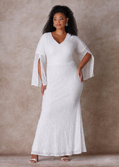 The Cora Wedding Gown Egret | Ashley Stewart