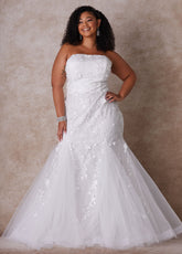 The Rochelle Wedding Gown Egret | Ashley Stewart