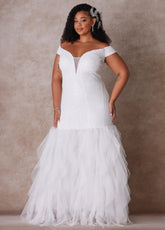 The Brynn Wedding Gown Egret | Ashley Stewart