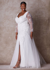 Plus Size Wedding Gown Plus Size Princess Gown Plus Size Bridal Fashion Egret | Ashley Stewart