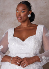 Plus Size Wedding Gown Plus Size Princess Gown Plus Size Bridal Fashion Egret | Ashley Stewart