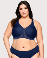 MagicLift Front-Closure Posture Back Bra Blue | Ashley Stewart