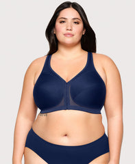 MagicLift Front-Closure Posture Back Bra Blue | Ashley Stewart