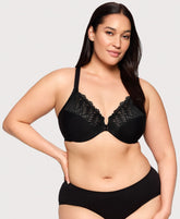 WonderWire® Front Hook T Back Bra Black | Ashley Stewart