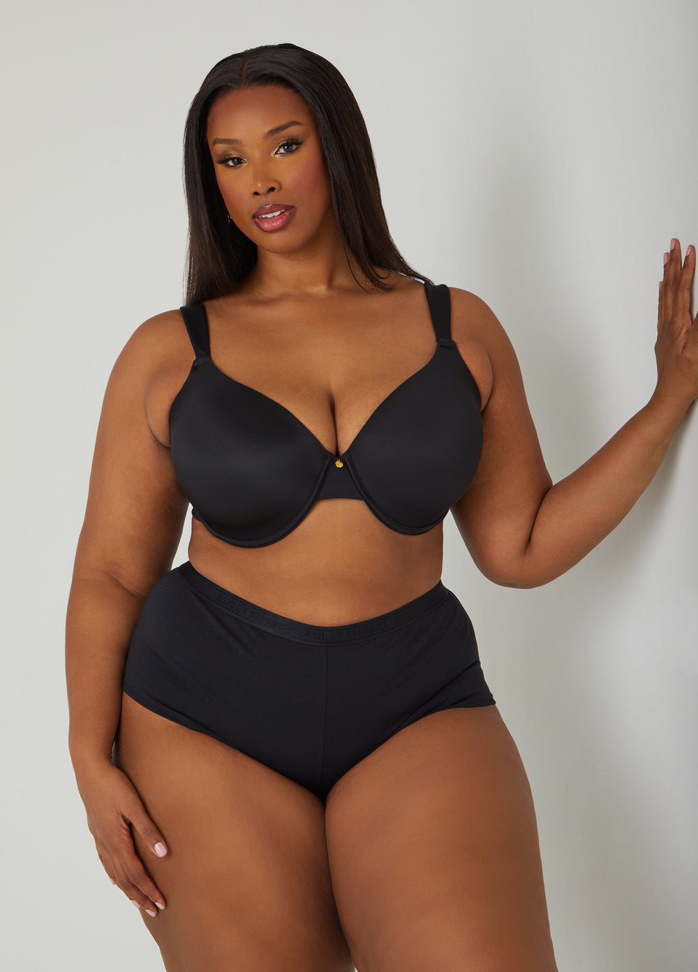 Micro Underwire T Shirt Bra Black | Ashley Stewart