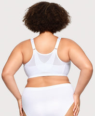 MagicLift Front-Closure Posture Back Bra White | Ashley Stewart