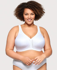 MagicLift Front-Closure Posture Back Bra White | Ashley Stewart