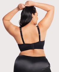 Bramour Lexington Plunge Lace Bralette Black | Ashley Stewart