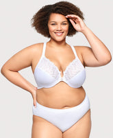 WonderWire® T Back Front Hook Bra White | Ashley Stewart