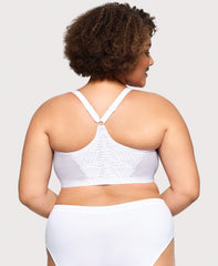 WonderWire® T Back Front Hook Bra White | Ashley Stewart