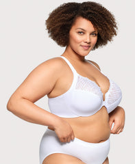 WonderWire® T Back Front Hook Bra White | Ashley Stewart