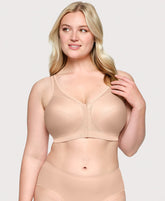 MagicLift Front-Closure Posture Back Bra Cafe | Ashley Stewart