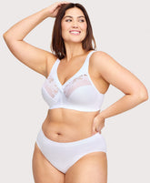 MagicLift Minimizer Bra White | Ashley Stewart