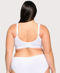 MagicLift Cotton Support Bra White | Ashley Stewart