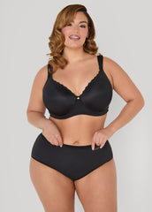 Stretch Cotton Briefs Black | Ashley Stewart