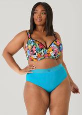 Sheer Waist Microfiber Briefs Caribbean Sea | Ashley Stewart